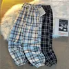 Nowe spodnie w kratę Kobiety Streetwear Cool Girl High Waist Spodnie Harem Spodnie dresowe Joggers Kobiety Cargo Pants Spodnie Koreański Pantalon Y211115