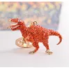 Metal Cute Rhinestone-Cristal Dinossauro-Keychain Sequins De Metal-Animal Drive-Seguro-Chaveiro Chaveiro Keyrings Mulheres Bolsas De Carro Pingente Jóias G1019