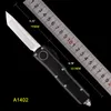 mini ORIGINAL SIZE MICRO AUTOMATIC KNIFE UTX 85 AUTO KNIVES POCKET KNIFE SATIN FINISHED PROPRIETARY CUSTOM MACHINED SCREWS CNC BLACK COLOR