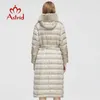 Astrid Winter Women's Coat Kvinnor Lång Varm Parka Jacka med kaninpäls Hood Stora Storlekar Kvinnlig Kläder Design ZR-7518 211011