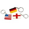 3 Pieces Miniature Pendant Charm National Flag Keyring Key Ring Key Chain Novelty Souvenir Gift For Kids Teens G1019