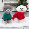 6 Färghundkläder Julhundar Kläder Santa Claus Polar Fleece Tjocken Pet Sweater Soft Pup Kostym Vinter för Små Doggy Cats Puppy Förtjusande Xmas Kläder A62