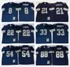 Ncaa Vintage 75th Retro College Football Jerseys Ed Белый Синий Джерси 002