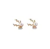 Stud 2021 Mignon petit cerf boucles d'oreilles d'arbre de Noël pour femmes filles couleur or asymétrique tempérament animal bijoux