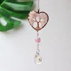 5 Colour Hanging Crystal Suncatcher Life Tree Stone Pendant Love Wind Chimes Beads Prism Maker Drops Hang for Window, Home Decor, Car Charms