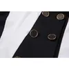 Siyah Goth Bluz Kadınlar Zincir Boy Moda Streetwear Punk Tarzı Uzun Kollu Gömlek Kadın Gotik Blusas Tops 210719