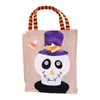 26*15cm Festive Party Supplies Halloween Linen Tote Bag Pumpkin Candy Storage Bags 4 Styles Halloweens Decoration Handbag T9I001370 100pcs