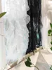 Rideaux rideaux mode Cupcake rideaux noir dentelle tissu voilages fille chambre romantique blanc Voile Tulles pour salon Windows