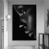 Black Profile Lip Woman Canvas Painting HD Print Figure Posters and Prints Modern Wall Art Picture for Living Room Bedroom Decor