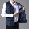 Men's Vests Mens Winter Vest Jacket Coats Warm Duck Down Filler 2021 Spring Autumn Arrived Male Slim Casual Waistcoat Blue Armygreen 5XL