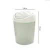 Pen Bucket Trumpet Creative Covered Kitchen Table Trash Can Mini Desktop Rollpapper Söt Hem Kontor Vardagsrum 210423