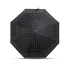 Parapluies Black and White Grid Umbrella pliant Dualpurpose Sunny Rainy Simple Designer Fashion2195699