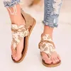 Sandálias Zipper Mulheres Flat 2021 Vacas Imprimir T-Strap Sapatos Romanos Verão Lace Up Flip Flops Sandalias Mujer