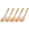 Spoons 5Pcs Kitchen Wooden Spoon Rice Soup Tableware Home Cutlery Cooking Utensils