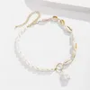 Girocolli Ailodo Boho Shell per donna Elegante collana di perle Collier Summer Beach Fashion Jewelry Regalo per ragazze