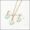 Boucles d'oreilles collier ensembles de bijoux papillon pendentif colliers et ensemble pour femmes filles mode or élégant tour de cou doux cadeau livraison directe 20