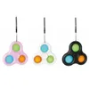 con cordino fidget portachiavi giocattoli bubble popper portachiavi push spinner board antistress decompressione bolle per dita squishies DNA ball G47W6PG