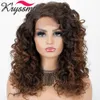 Synthetic Lace Front Wigs For Black Women Brown Cosplay Wigs Synthetic L Part Ombre Wig Natural Hairline Wigsfactory direct