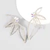 S2651 bijoux de mode Vintage évider coloré strass fleur boucles d'oreilles