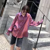 Mode Chemises Femme Vintage Classique Coréen Chic Lâche Plus La Taille Blouses Femmes Casual Blusas À Manches Longues Tops BF 210506