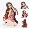 Anime 16 CM Demon Slayer Kimetsu No Yaiba Rysunek Kamado Tanjirou Figurka Agatsuma Zenitsu Nezuko Warrior PVC Model Zabawki X0526