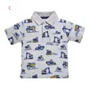 2021 Sommar Baby Kids Kläder T-shirt 100% Bomull Kortärmad Dinosaur Print Blommor Tjej Pojke Topp