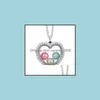 Bijouxflottant Médaillon Perles Pendentif Colliers Cage Géométrie Verre Magnétique Ouvrable Mémoire Pendentifs Charmes Déclaration Collier Bijou