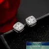 Vierkante zirkoon oorknopjes authentiek 100% 925 sterling zilveren oorbellen voor vrouwen mannen brincos oorbel oorbellen sieraden brinco m29 fabriek prijs expert ontwerpkwaliteit