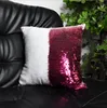 Sequin Pillow Case Sublimation Mermaid Cushion Cover DIY Reversible Glitter Dekorativ kuddecase 40 * 40cm Heminredning 10 Stil BT1194