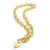 Clasp de cadeia grossa cor de ouro palmas de pingente de coração para mulheres minimalista gargantilha colar jóias