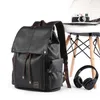 Men Leather Backpack Travel Multi Male Mochila Fashion Large Capacity Shoolbag For Boy 15.6" Laptop School Bag College style 210924