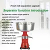 Hem Aluminium Alloy Manual Creamy Separator Maskin Små kommersiell handdiscenter Centrifugal Typ Milks Cream Splitter