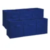 Collapsible Fabric Storage baskets Cubes foldable Organizer box with Handles