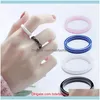 Gioielli da sposaFedi nuziali M Anello in ceramica bianca nera per le donne Minimalista Bellissimi gioielli Regalo semplice carino Uomini Drop Delivery 2021 Us10G