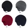 Bérets chapeaux d'hiver pour hommes chapeau tricoté femmes Skullies mâle Gorra unisexe chaud épais doux oreillettes fourrure doublé Bonnet bonnets casquette