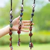 Hängen Natural Stone 7 Chakra Healing Energy Tassel Car Wall Hanging Pendant For Decoration Home Meditation Decor Jade Amethyst Tiger Eye