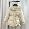 Piumino da donna Parka bianco piumino da donna di grandi dimensioni cappotto anatra 2022 moda coreana vita sottile abiti vintage Harajuku Luci22