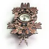 Relógios de parede Vintage Decorativo Pássaro Pingente Pendurado Madeira Cuco Sala de estar Pendulum artesanato Arte para casa
