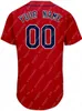 Maillot de baseball personnalisé imprimé à la main cousu à la main YONGS RED Jerseys Hommes Femmes Jeunes