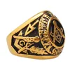 Cluster Rings Freemason Men's Gold Tone Free Mason Master Stainless Steel Masonic Ring Edwi22