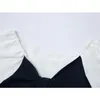 Błębki Bandaż Bluzki Eleganckie Kobiet Białe Koszulki Koreański Ol Z Długim Rękawem Square Collar Chic Vintage Party Blusas Ins Top 210417