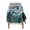 Sjöjungfru bäddsoffa filt för soffa soffa dekorativa slipcover kastar rektangulära stygn reseplan matta