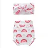 Baby Clothes Set Floral Dots Bowknot Headband Diapers Suit Nylon Training Panties Washable Loose Underwear 11 Designs Optional BT6564