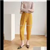 Pants Capris Womens Clothing Apparel Drop Delivery 2021 Autumnwinter Mizhai Pleated Thickening Slimming Trend Radish Versatile Casual Small F