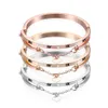 Rose Gold Fashion Women Bracelet Letter Swan Star Crystal Charm Armband för kvinnor Nya kända smycken