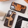 Moda Lüks Telefon Kılıfları iphone 14 14pro 14 artı 13 13pro 12 12Pro Max 11 11pro XS XR XsMax 7/8 artı Tasarımcı Deri Kartlıklı Cüzdan Kordonlu Cep Telefonu Kılıfı