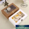 Scatole per dolci a tazza da 10 pezzi 6 cavità e scatola per imballaggio con finestra trasparente Scatola per muffin Contenitore per torta Porta cupcake Scatola per imballaggio Dessert Prezzo di fabbrica design esperto Qualità