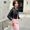 Ly Varey Lin Spring Women Faux Soft Leather Short Jacket Casual Zipper Biker Coats Female Slim Black Pu Outerwear 210526