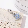 Passa Pandora Charm Armband European Blue Flower Basket Enamel Space Silver Crystal Charms Beads DIY Snake Chain för Kvinnor Bangle Halsband Smycken