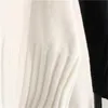 H.SA Женская одежда свитер и перемычки белый урожай вершины Муджера зима черная теплая водолазка тянуть 210417